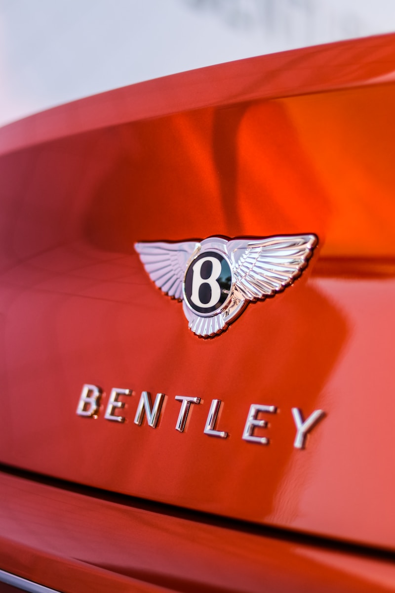 red Bently vehicle