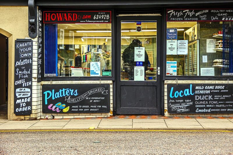 fishmonger, shop, facade